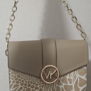 Michael Kors Beige and Cream Crossbody Bag
